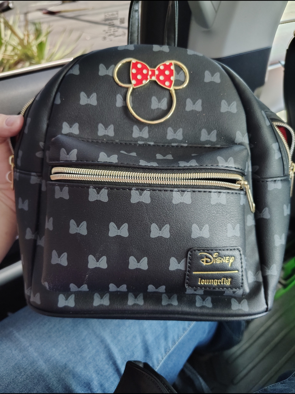 Disney x Loungefly Black Minnie Bow Mini Backpack